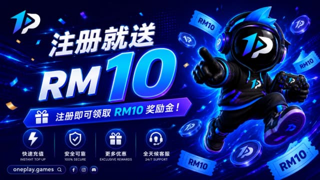 OnePlay — register and get RM10 free welcome bonus, Malaysia online casino